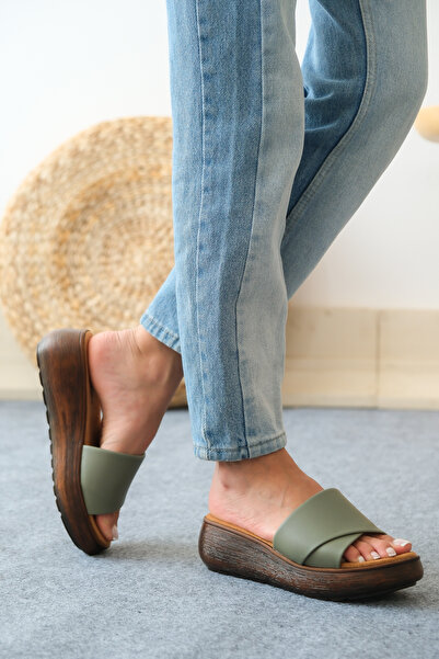 Mamito Ayakkabı trn 638 - Cross Banded Slippers Design