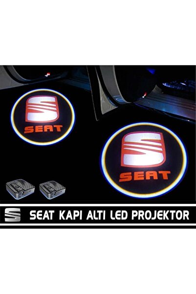 Otoaction OTOACTİON Seat Araçlar Için Pilli Yapıştırmalı Kapı Altı Led Logo
