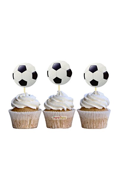 parti pera Futbol Topu Pasta Kürdan Süs 15'li