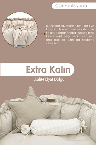 mordesign Bebek Yatağı ve Oyun Halısı, Babynest, Yenidoğan Oyun Halısı,  Açılır/Kapanır Yatak, Bloom Serisi