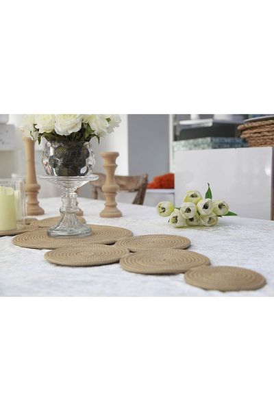 ERSU AHAT HOME DESİGN American Service Set 7 Piece Sets / 6 Chargers 1 Piece Runner Κομψότητα και αισθητική στο τραπέζι σας