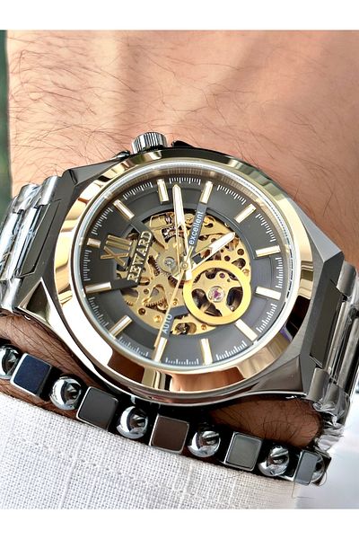 Reward Men's Wristwatch - Smoke Color, Steel Case, Mechanism Luxury, Bracelet Included