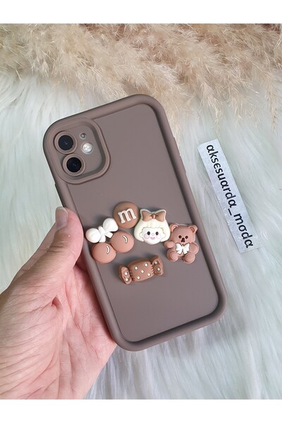 Aksesuarda Moda iPhone 11 Compatible Silicone Case with Figure