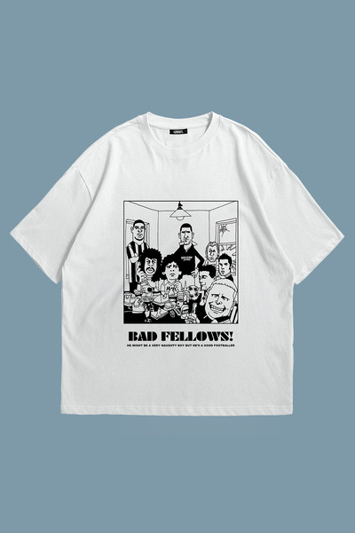 Grove Fashion Unisex Bad Fellows Printed Oversize T-shirt