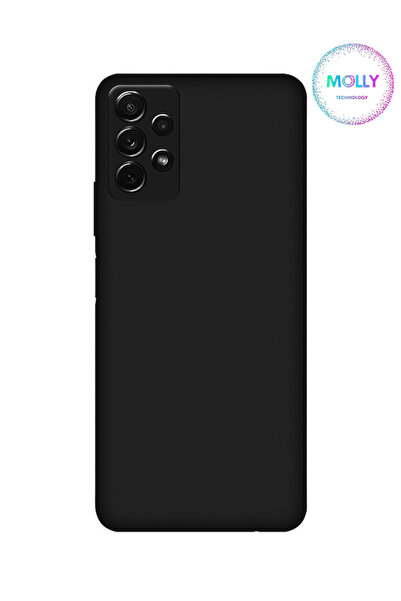 Molly Samsung Galaxy A32 İçin Siyah Liquid İçi Kadife Silikon Kılıf