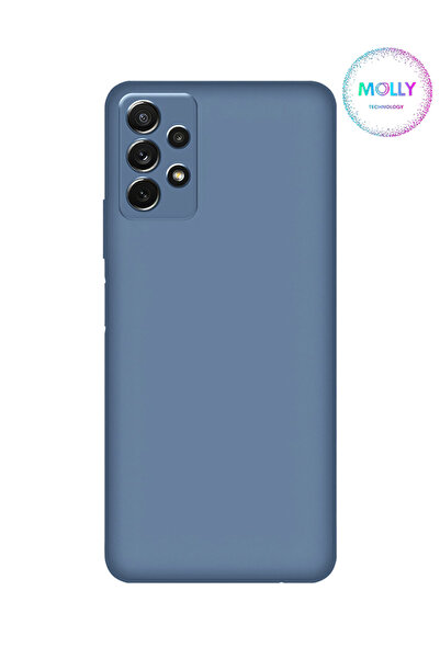 Molly Samsung Galaxy A32 İçin Kot Mavisi Liquid İçi Kadife Silikon Kılıf