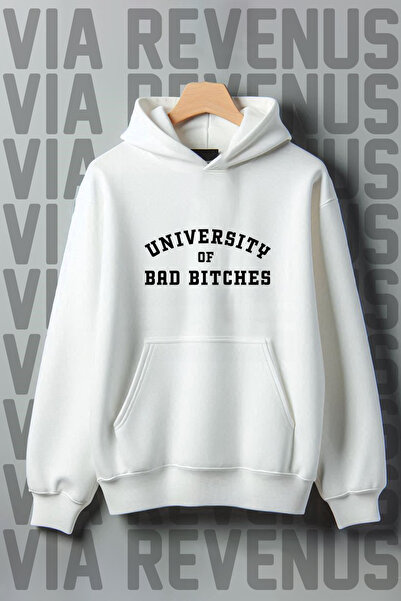 Vordevia Univerzitet Bad B*tches Štampano - 3 niti široka majica K Sa kapuljačom