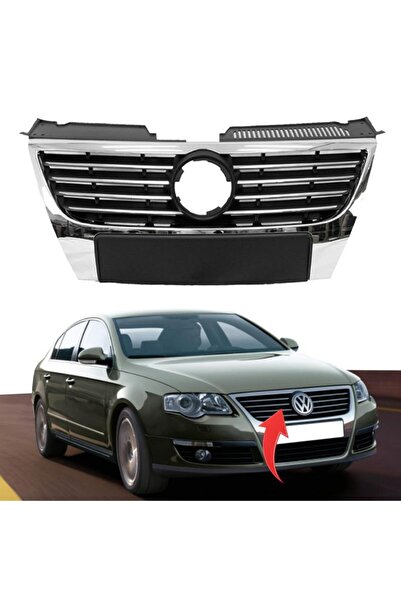 gkl Vw Passat B6 Ön Panjur Geniş Plakalık Sensörsüz 3c0853651ah