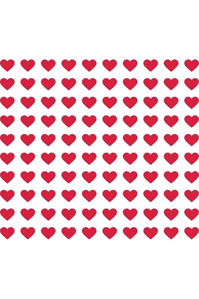 AKSE DESIGN PRINT Heart Sticker 100 Pieces 1 cm Gift Wrapping Sticker