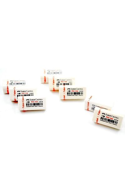Faber Castell Faber-castell Small Size PVC Free White Eraser No:30 Blister 8 Pieces