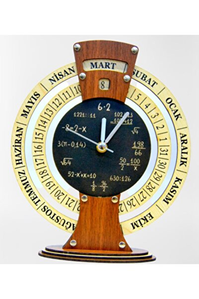 Hediyenibuldun Takvimli Masa Saati Matematik Öğretmeni Öğretmene Hediye