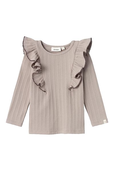 Lil' Atelier Mini Oberteil mit langen Ärmeln Slim Fit