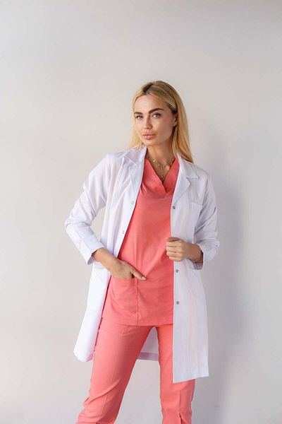 VAYVAYLI Guler cămașă de lungime medie, albă, haină de laborator pentru profesori de doctor