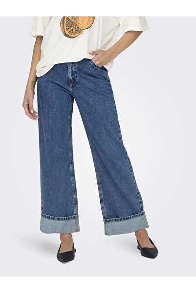 ONLY Onlhope Hohe Taille - Jeans Bein Jeans with Weitem, Weiter Beinschnitt
