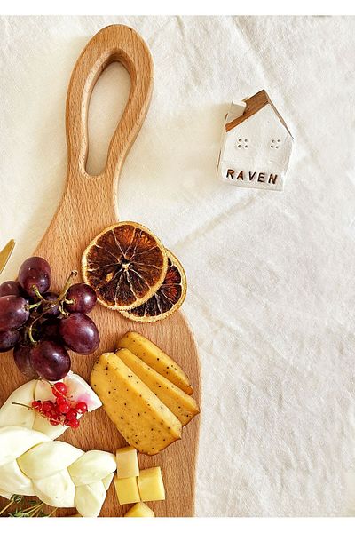 NOBLERAVEN DESIGN Natural Wood Cutting and Presentation Board, Aleda, Beech Wood
