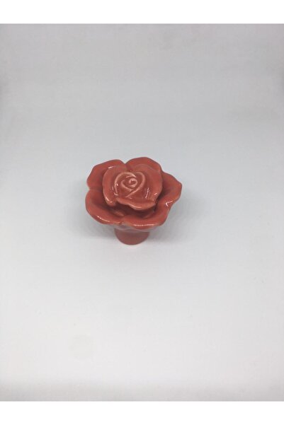 Esal Porselen Kırmızı Gül Top Kulp