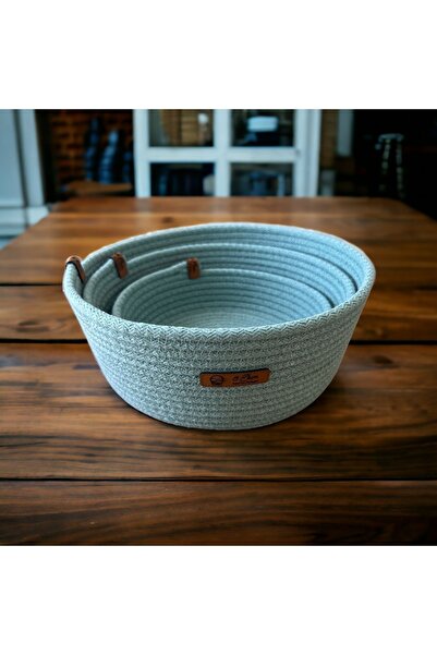 8 Ekim Tasarım Atölyesi سلة منظم مكونة من 3 قطع من الخوص، متعددة الأغراض 3 قط...