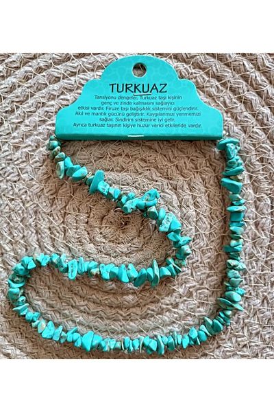 devritarz Turquoise Turquoise Stone Kırıktaş Healing Natural Stone Necklace Design