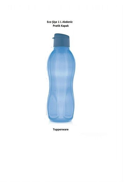Tupperware Eco Bottle 1 Lt Mediterranean Blue Water Bottle - Flask