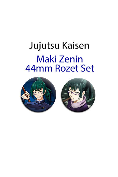 Akumastik Jujutsu Kaisen Maki Zenin 2 adet 44mm Buton Rozet - 44mm Buton Rozet