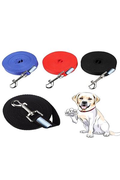 LİDERSAN ÇELİK 15 Meters Steel Pressed Dog Garden Walking Leash - Red Colored Dispatch Strap