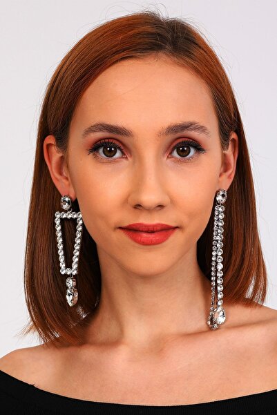 Furtek Aksesuar Kadın Elena Zirkon Taşlı Model Sallantılı Pırlanta Abiye Düğü...