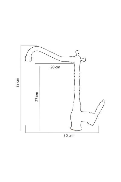 ema Rustic Kitchen Sink Faucet Black