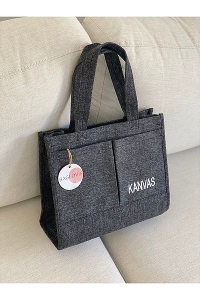 BAGLOVİS Μεγάλη κεντημένη πάνινη τσάντα ώμου