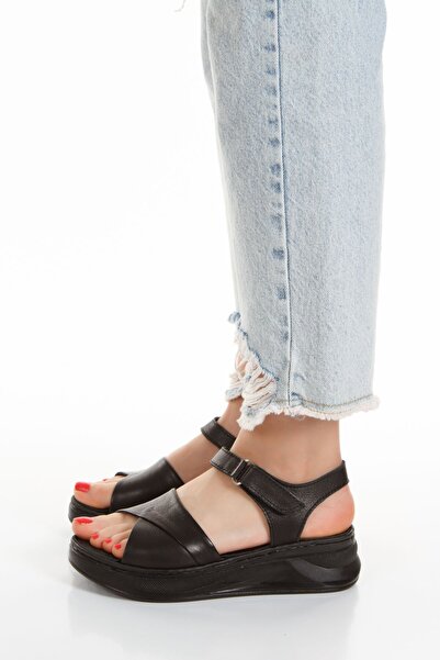 İLOLİCA صنادل نسائية داخلية وخارجية من الجلد الطبيعي ونعل مريح لتقويم العظام