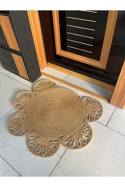 eftlyhome Modern Rugged Jute Wicker Doorfront - Bathroom Kitchen Living Room Living Room Mat Gift