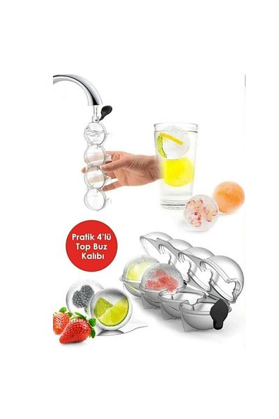 LüksEvAvm 4 Compartment Silicone Based Transparent Round Freezer