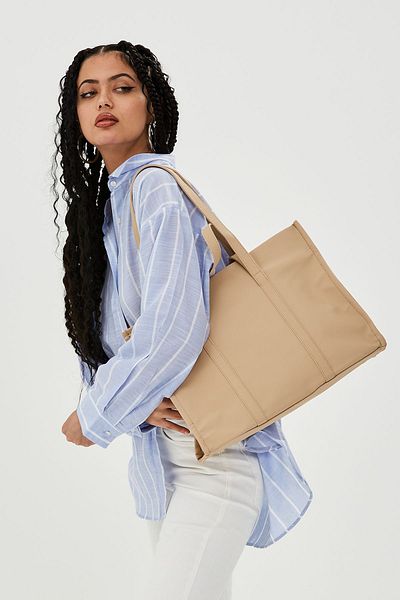 minebag Geantă de umăr pentru femei Parachute Fabric Shopper Amelia Bej