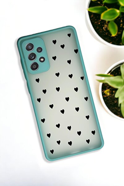 mooodcase Samsung A33 Uyumlu Siyah Kalpler Desenli Buzlu Şeffaf Lüx Telefon Kılıfı