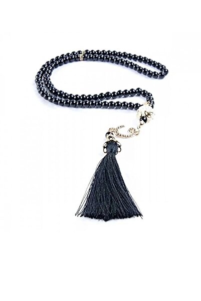 Ekvator Pachet de 10 mărgele de rugăciune cadou Vav cu perle de sticlă neagră