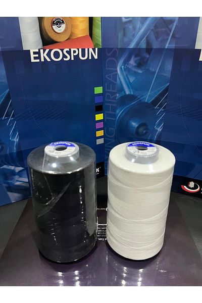 AYHANMAK Set of 2' Sewing Thread 120 No 5000m Polyester Ekospun, High Strength, Ultra Quality
