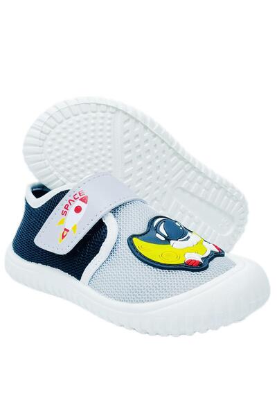Kidx Gzr034 Велкро чехли за детска градина, детска градина, домашни обувки, сиви, черни