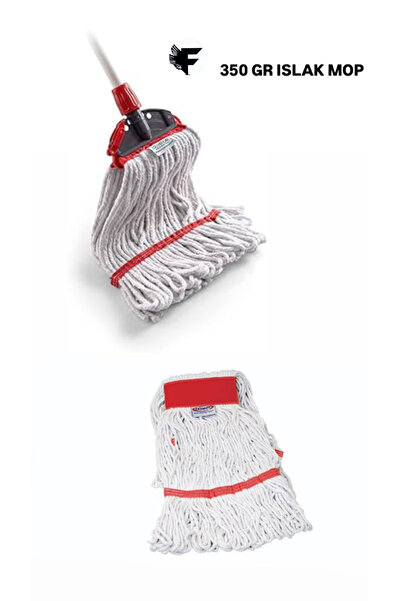 FİGANLAR professional Ekstra 10 adet  Islak Mop Karbeyaz Dar Beyaz 350 gr  ye...