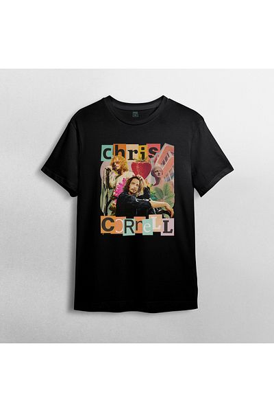 Pixxa Μπλουζάκι Chris Cornell Crew Neck 100% βαμβακερό - 1