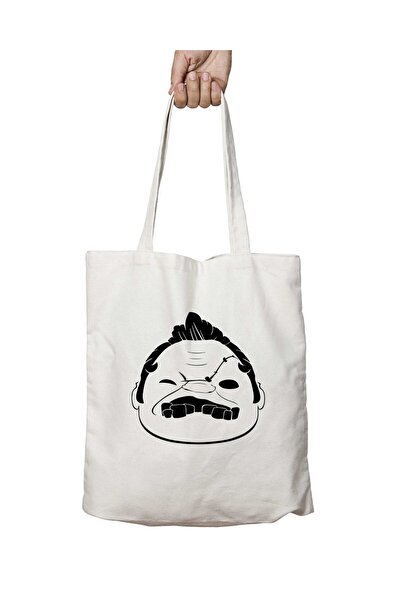 ART HEDİYE Dota2 Pudge Black - Two Sides Lasting and Washable Shoulder Tote Bag