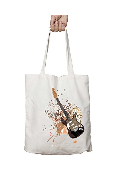 ART HEDİYE ملاحظة موسيقى الجيتار - حقيبة كتف تدوم طويلاً وقابلة للغسل على الج...