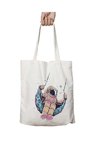 ART HEDİYE رائد فضاء هزاز - حقيبة كتف تدوم طويلاً وقابلة للغسل على الجانبين