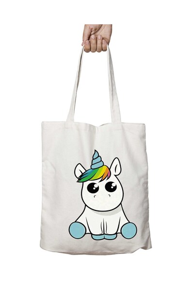 ART HEDİYE ملصق يونيكورن ديكال - حقيبة مدرسية وشاطئية تدوم طويلاً على الجانبين وقابلة للغسل