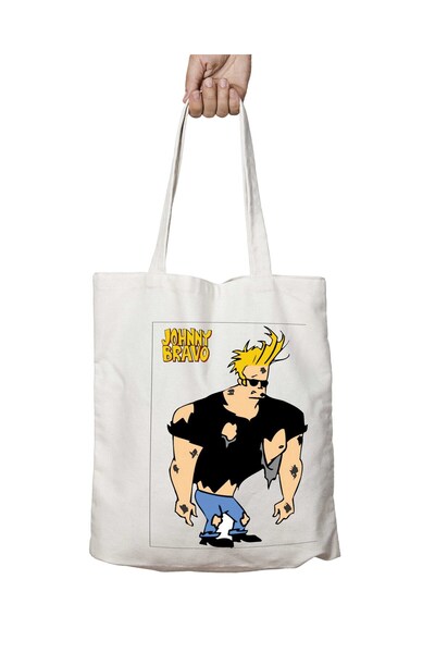 ART HEDİYE حقيبة كتف جوني برافو قابلة للغسل على الجانبين - للمدرسة والشاطئ