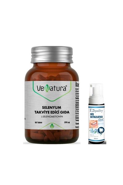 VeNatura 90 Tablets Selenium SupplementinG Food - Teeth WhiteninG Foam Gift