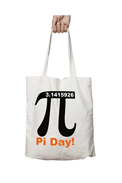 ART HEDİYE Pi Day Design - Washable Lasting Shoulder Tote Bag, Two Sides Beac...