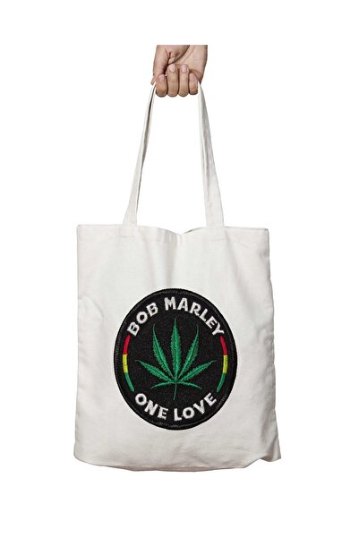 ART HEDİYE بوب مارلي ون لوف - حقيبة كتف دائمة قابلة للغسل على الجانبين