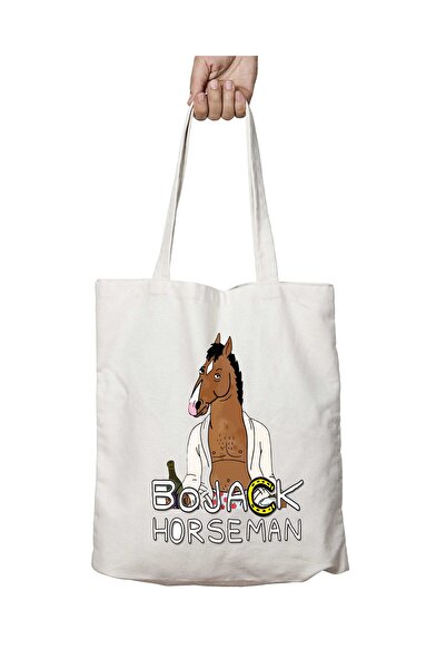 ART HEDİYE Bojack Horseman Animation - Δύο πλευρές μόνιμη και πλενόμενη υφασμάτινη τσάντα ώμου