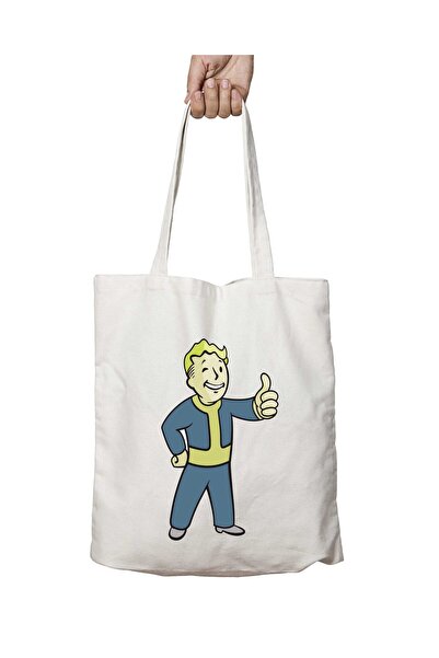 ART HEDİYE حقيبة كتف من القماش من Fallout O Work OK ذات وجهين وقابلة للغسل ود...