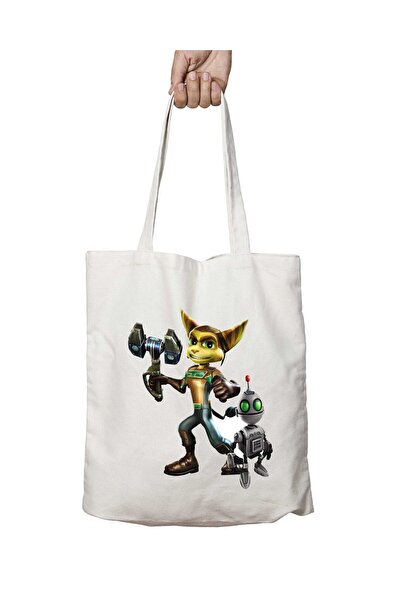 ART HEDİYE Ratchet Clank II - Двостороння міцна та пранна сумка через плече з...