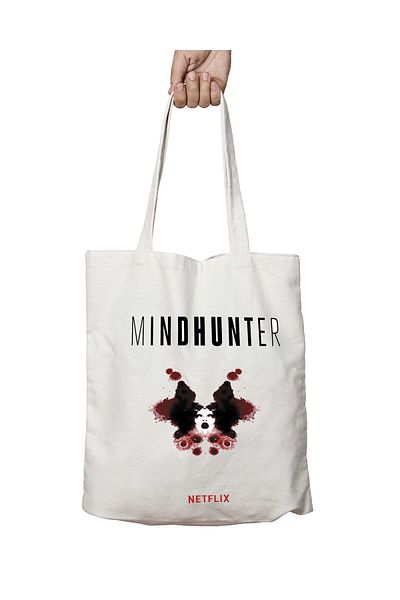 ART HEDİYE Mindhunter Two Sides Lasting - Πλενόμενη σχολική και παραλία υφασμάτινη τσάντα ώμου